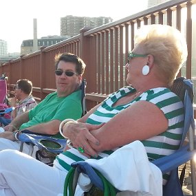 2014-07-26 19.41.10 Mike and Jill waiting for the Aquantennial fireworks to begin