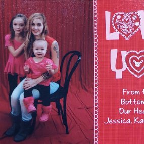 Kayli, Rhylei, Jessica - 2015 - front Happy Valentines Day