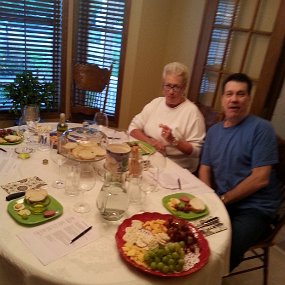 2015-10-03 18.08.09 The guests are ready - sorry for the blury picture - my hand must be shaking and we have not even begun tasting!