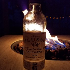 2017-06-15 22.07.45 Our anniversary Sauternes by the fire