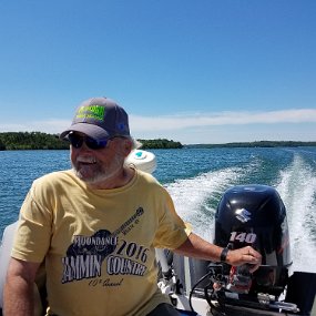 2017-06-16 12.08.23 Our fishing guide takes us out on Leech Lake