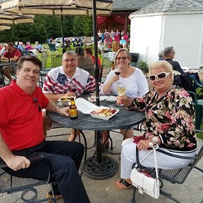 2017-07-01 19.38.34 Drinks and appetizers while we wait to be seated for dinner