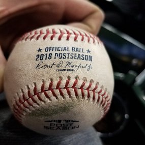 2018-10-20 20.16.25 Game 7 of NCLS - Brewers lose 1-5, but hey - Justin caught a foul ball