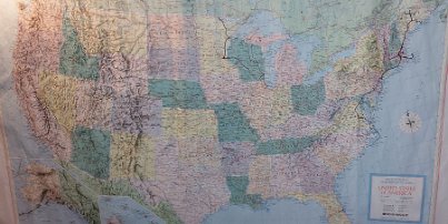 Map of boys USA travels Map of USA travels - zoom in to see black highlighted routes